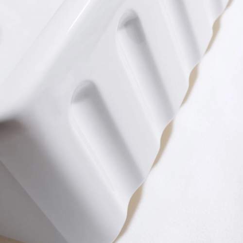 Whitebirk Trawden Double Bowl Fluted Front Fireclay Kitchen Sink
