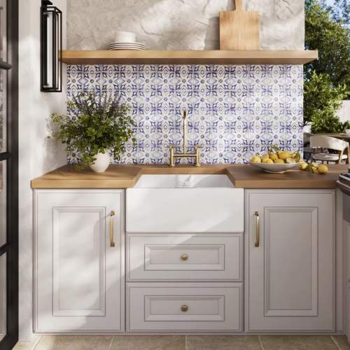 Whitebirk Cleveleys Single Bowl Fireclay Kitchen Sink