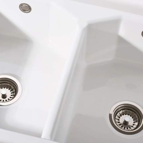 Whitebirk Pendleton Double Bowl Fireclay Kitchen Sink