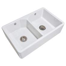 Whitebirk Ribbleton Double Bowl Fireclay Kitchen Sink