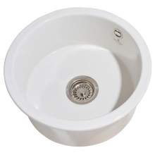 Whitebirk Singleton Single Round Bowl Fireclay Kitchen Sink