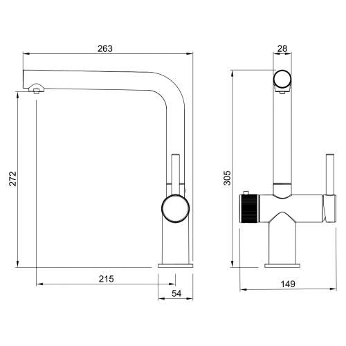 Abode Arkitect 4 in 1 Instant Hot Water and Filter Kitchen Tap