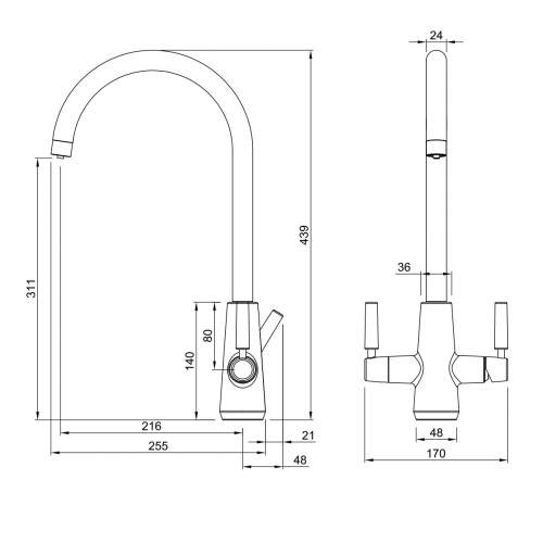 Abode Organico 4 in 1 Instant Hot Water and Filter Kitchen Tap