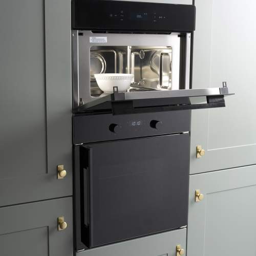 Caple C2225BG Sense 60cm Electric Single Side Opening Black Glass Oven