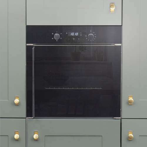 Caple C2225BG Sense 60cm Electric Single Side Opening Black Glass Oven