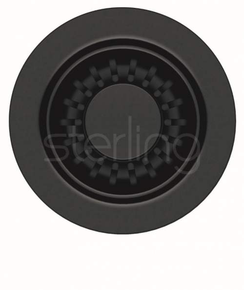 Clearwater 90mm Matt Black Waste and Overflow